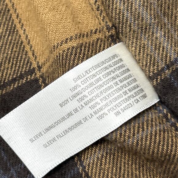 Vintage Old Navy Barn Coat Chore Jacket Men's M Lined Button Up Full ZIP TAN - Picture 9 of 9